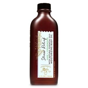 Bath & Body Works Stress Relief Sage Cedarwood Body Oil 4oz Retired New